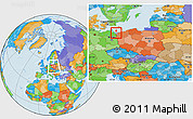 Political Location Map of Swinoujscie, within the entire country