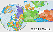 Political Location Map of Swinoujscie, highlighted parent region