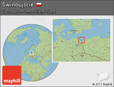 Savanna Style Location Map of Swinoujscie