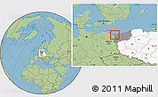 Savanna Style Location Map of Swinoujscie, highlighted country, highlighted parent region