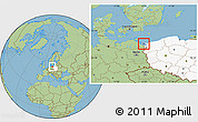 Savanna Style Location Map of Swinoujscie, highlighted country