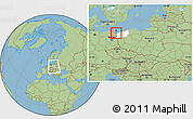 Savanna Style Location Map of Swinoujscie, highlighted parent region, within the entire country