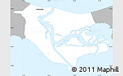 Gray Simple Map of Swinoujscie, single color outside