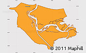 Political Simple Map of Swinoujscie, cropped outside