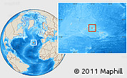 Shaded Relief Location Map of Angra do Heroismo