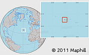 Gray Location Map of Horta