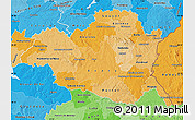 Political Shades Map of Alentejo Central