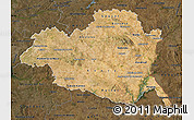 Satellite Map of Alentejo Central, darken
