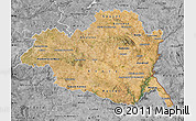 Satellite Map of Alentejo Central, desaturated
