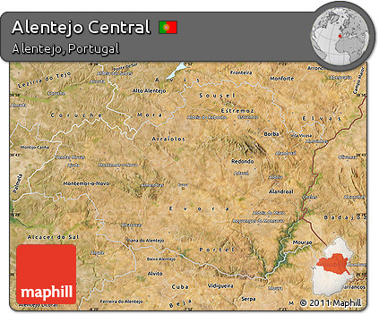 Satellite Map of Alentejo Central