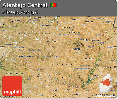 Satellite Map of Alentejo Central