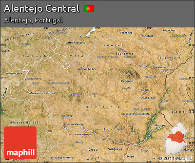 Satellite Map of Alentejo Central