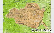 Satellite Map of Alentejo Central, physical outside