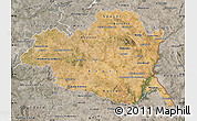 Satellite Map of Alentejo Central, semi-desaturated