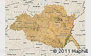 Satellite Map of Alentejo Central, shaded relief outside