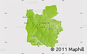 Physical Map of Odemira, cropped outside