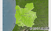 Physical Map of Odemira, darken