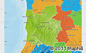 Physical Map of Odemira, political outside