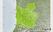 Physical Map of Odemira, semi-desaturated