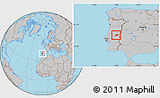 Gray Location Map of Nisa