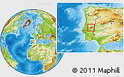 Physical Location Map of Nisa, within the entire country