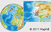 Physical Location Map of Nisa, highlighted country, highlighted grandparent region