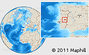 Shaded Relief Location Map of Nisa