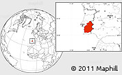 Blank Location Map of Alentejo