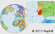 Political Location Map of Alentejo