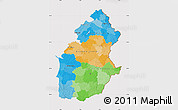 Political Map of Alentejo, cropped outside