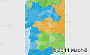 Political Map of Alentejo, political shades outside