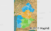 Political Map of Alentejo, satellite outside