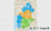 Political Map of Alentejo, shaded relief outside