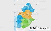 Political Map of Alentejo, single color outside