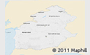Classic Style Panoramic Map of Alentejo, single color outside