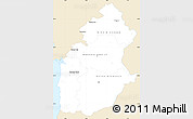 Classic Style Simple Map of Alentejo, single color outside