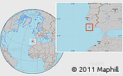 Gray Location Map of Lagos