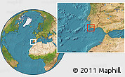 Satellite Location Map of Lagos