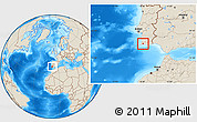 Shaded Relief Location Map of Portimao