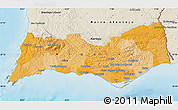 Political Map of Algarve, shaded relief outside