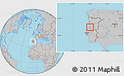 Gray Location Map of Condeixa-a-Nova