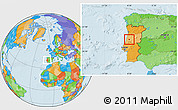 Political Location Map of Condeixa-a-Nova