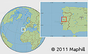 Savanna Style Location Map of Condeixa-a-Nova