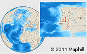 Shaded Relief Location Map of Condeixa-a-Nova