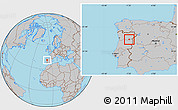 Gray Location Map of Meda