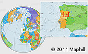 Political Location Map of Meda, within the entire country