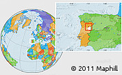 Political Location Map of Meda, highlighted parent region
