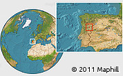 Satellite Location Map of Meda