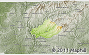 Physical 3D Map of Serta, semi-desaturated