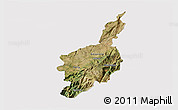 Satellite 3D Map of Serra da Estrela, cropped outside